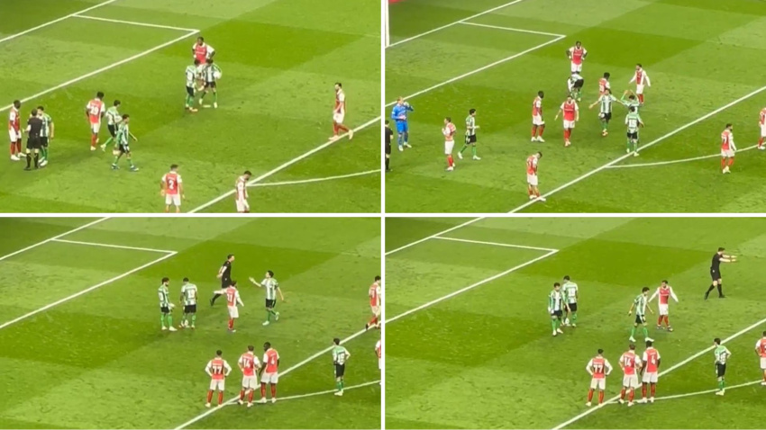 La secuencia del penalti en el Braga - Betis