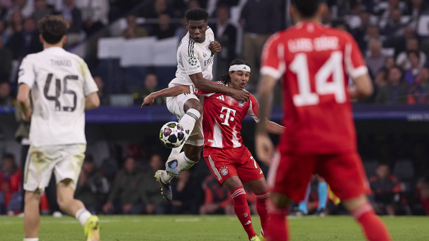 Aurelien Tchouameni, durante el Real Madrid-Bayern