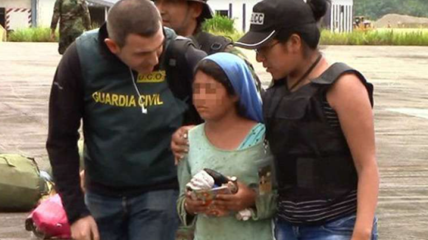 Imagen del rescate de la pequeña Nada