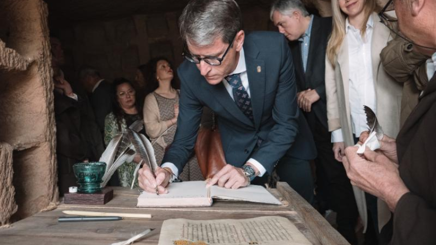 Inauguración de la rehabilitación del Scriptorium rupestre de San Martín