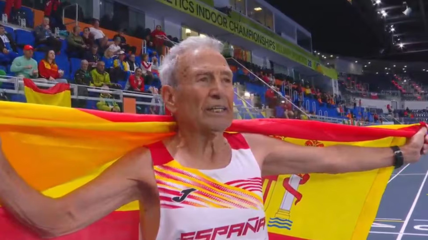 Manuel Alonso, atleta de 90 años