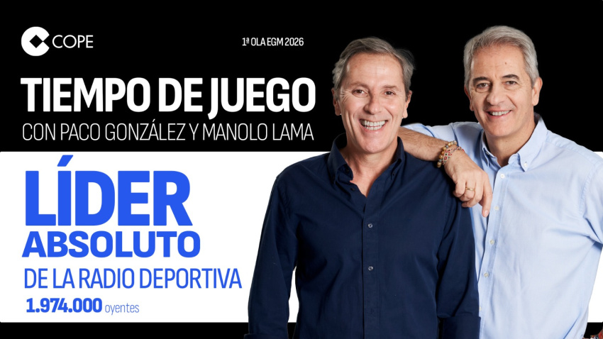 Tiempo de Juego lidera la radio deportiva española en este primer EGM de 2026.