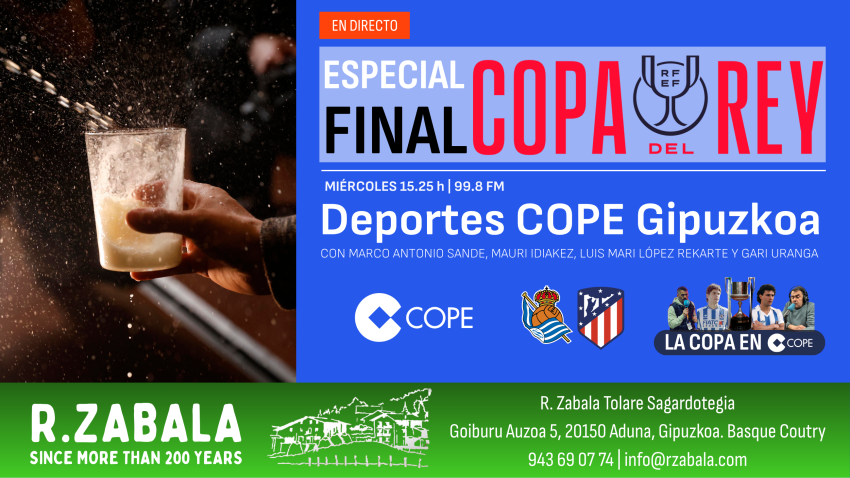Escucha en directo el especial Copa del Rey desde la Sidrería Zabala