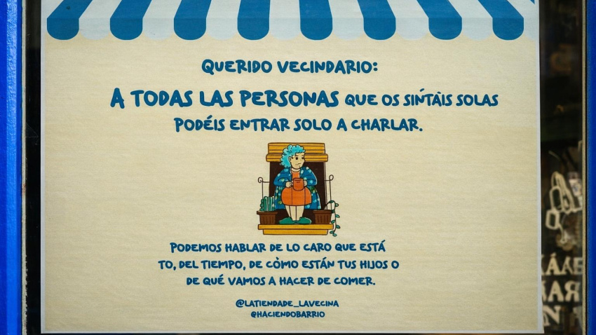 CARTEL TIENDA "LA TIENDA DE LA VECINA"