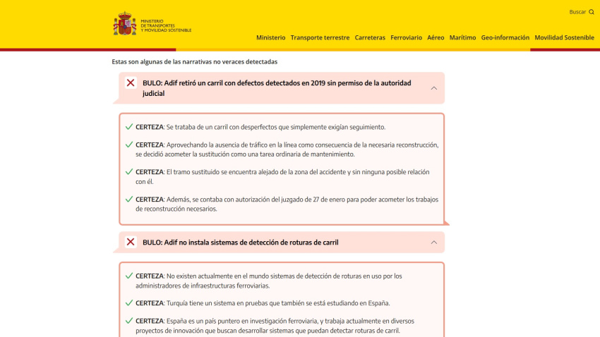 El Gobierno ha lanzado una nueva página web oficial para, según el propio Ejecutivo, desmentir bulos