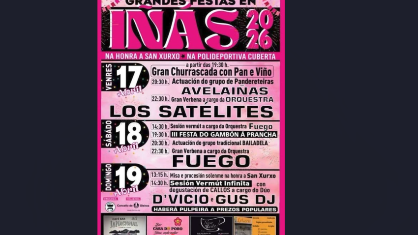 Cartel de las fiestas de Iñás