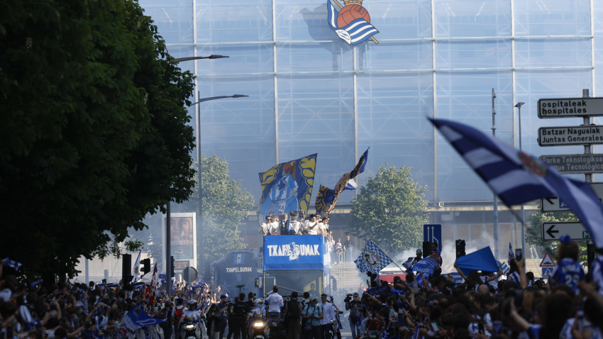 Las celebraciones oficiales por el título de Copa conquistado por la Real Sociedad