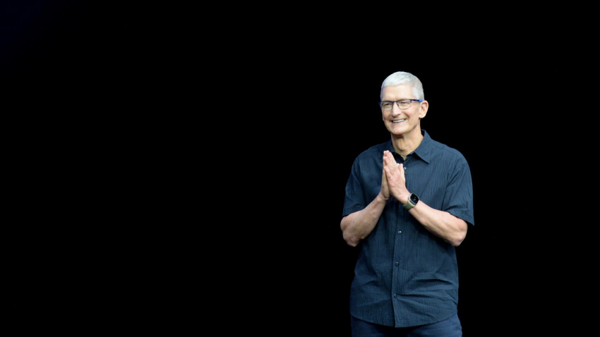 Cook en la presentación de los últimos modelos de Iphone.