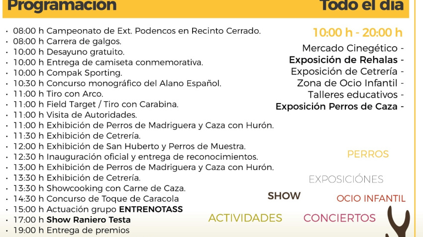 Programa del Día del Cazador Extremeño