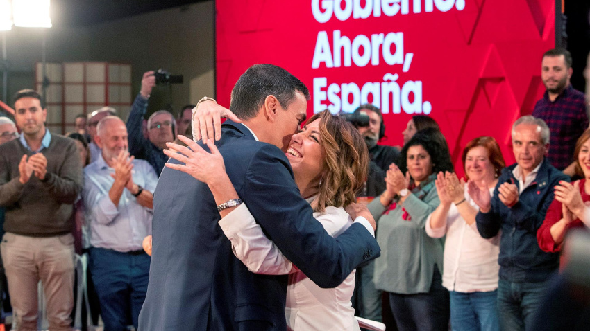 Sánchez felicita a Susana Díaz por su victoria