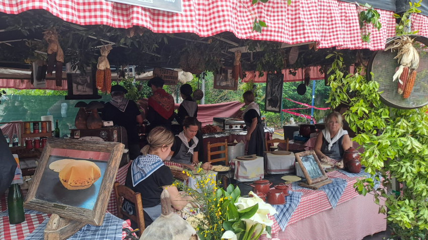 Puestos de talos en la fiesta de San Prudencio, en Armentia