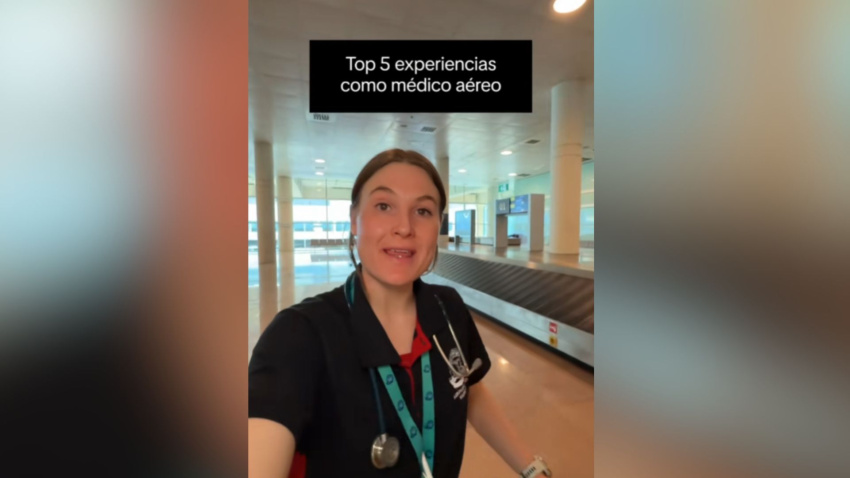 Alexia Hartmann, una profesional de la salud que se desempeña como médico aéreo y de expedición