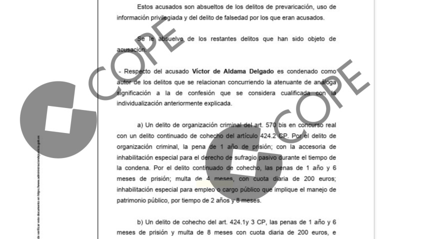 Sentencia del Supremo por el caso mascarillas