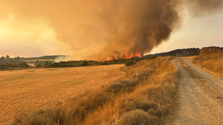 Incendio en Orés