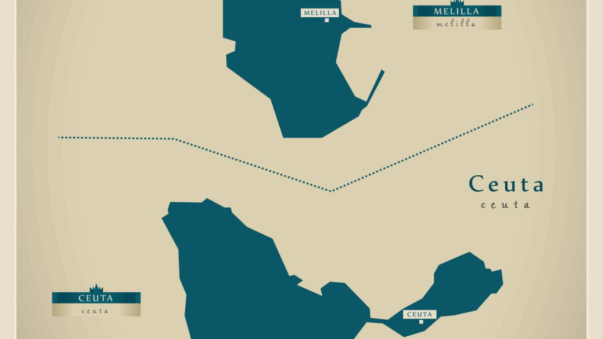 JF5N0M modern map - ceuta & melilla es
