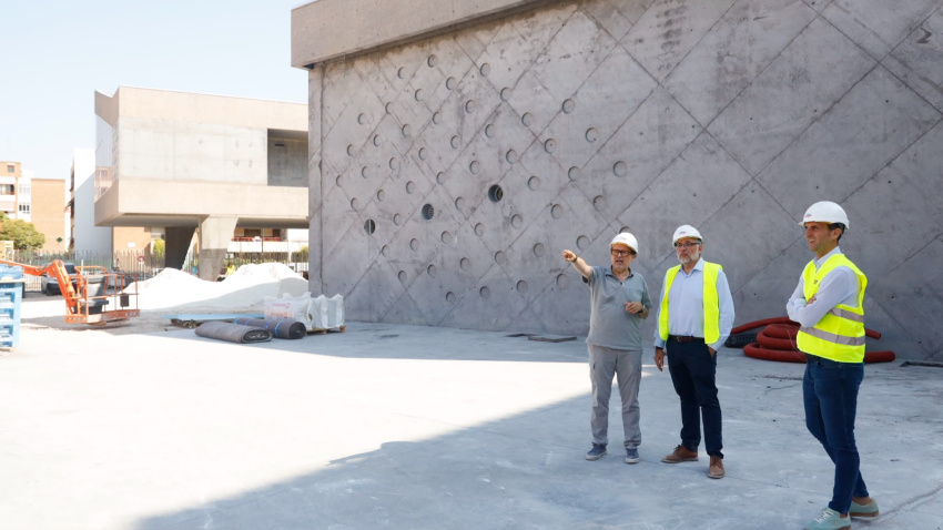 Visita a las obras del nuevo centro cívico Vía Hispanidad.