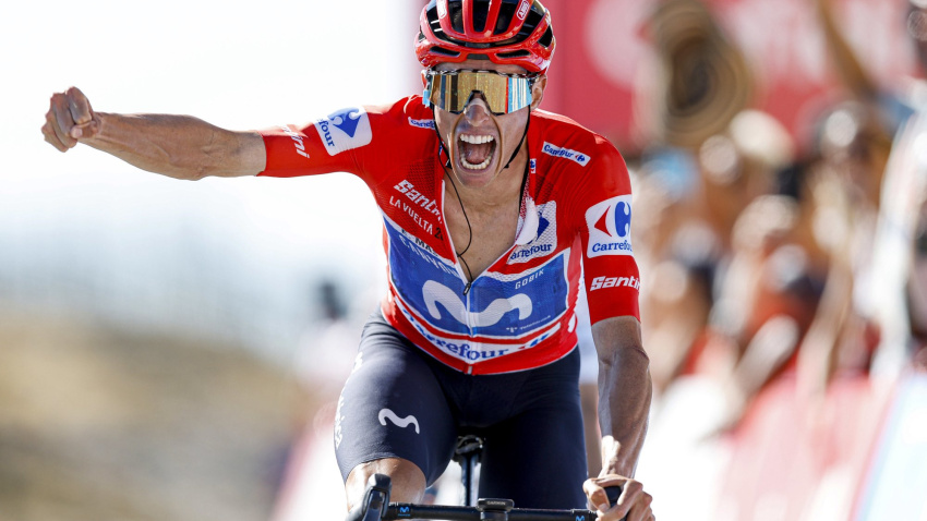 El ciclista balear se impuso en la cima del Alto de Aitana y certificó su maillot rojo.
