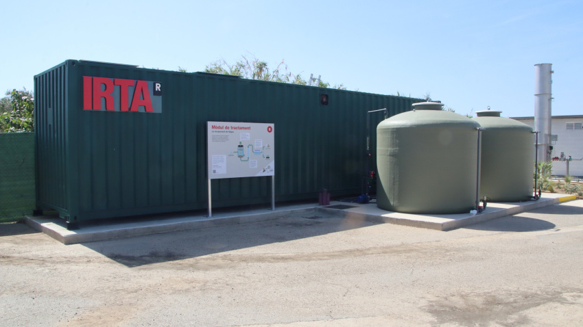 Imagen de uno de los elementos de la planta de biogás del IRTA en Constantí