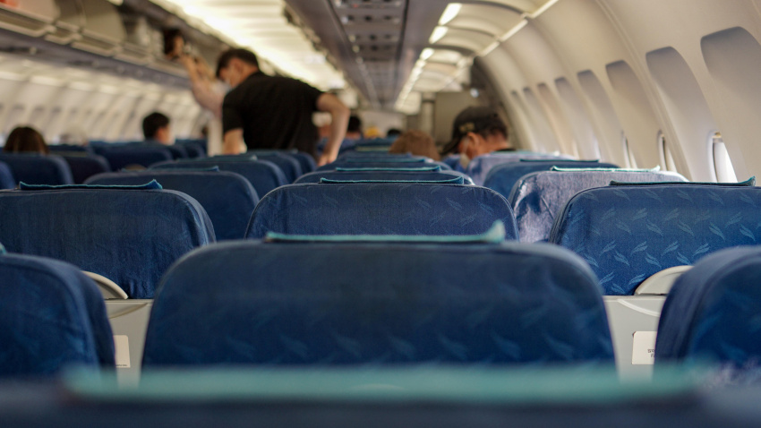 Interior de un avión
