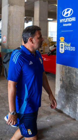 Javi Calleja en el Carlos Tartiere.
