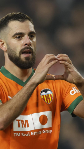 Luis Rioja celebrando el gol