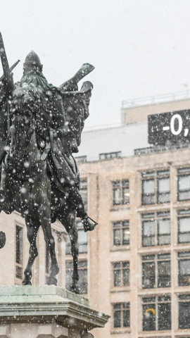 Nieve en la capital burgalesa