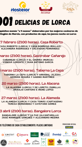 Cartel jornadas "A 4 manos" organizada por HOSTELOR