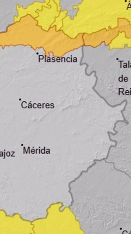 Alerta naranja en el norte de la provincia de Cáceres para el 7 de marzo