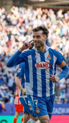 Gol de Javi Puado (p) (Espanyol, 1 - Atlético, 1)