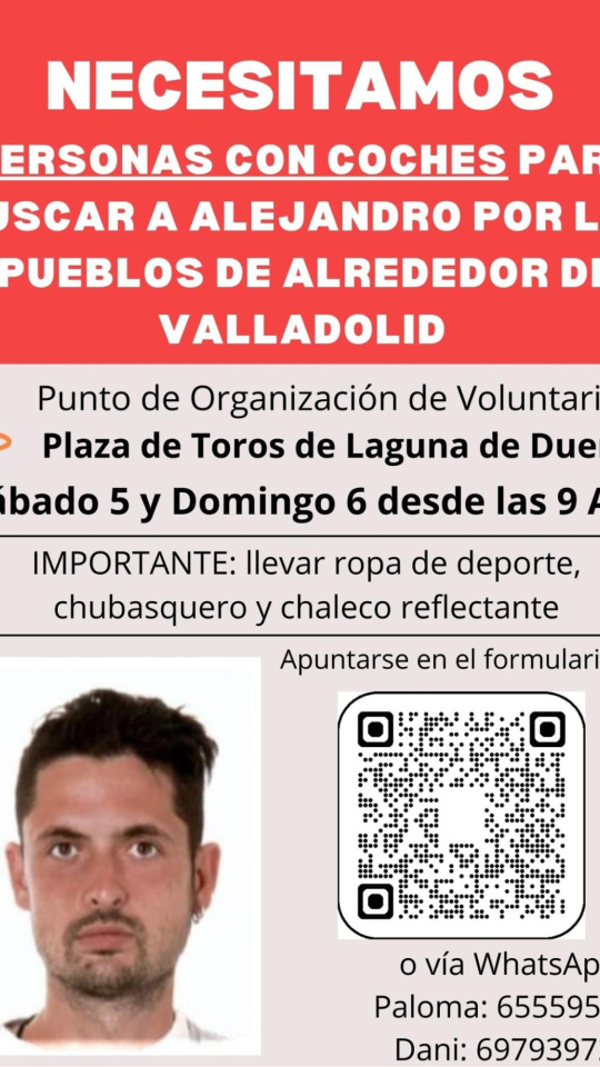 Alejandro Aranda, desaparecido en Valladolid