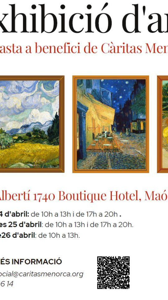 Subasta Solidaria de Arte a beneficio de Cáritas Menorca