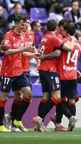 Gol de Budimir (Valladolid, 0 - Osasuna, 1