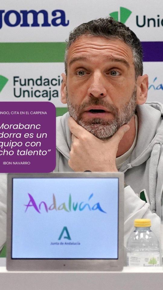 Ibon Navarro esta mañana en la previa del partido ante Andorra de este domingo