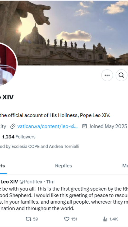 Twitter de León XIV