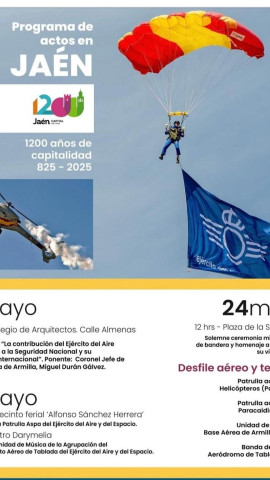 El cielo de Jaén se viste de gala para celebrar 1200 años de capitalidad