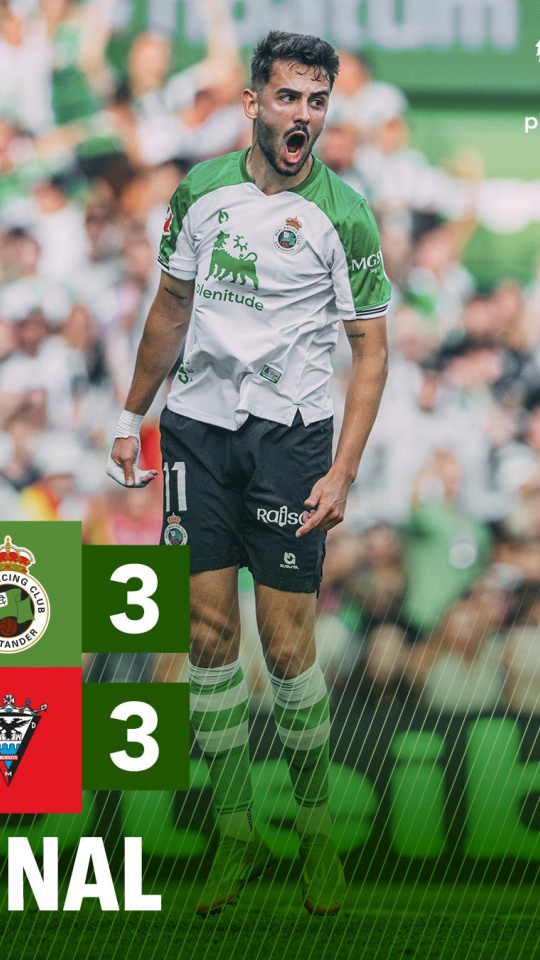 Gol de Andrés Martín en el Racing de Santander-Mirandés