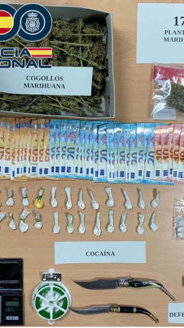 Droga incautada en Almassora por la Policía Nacional