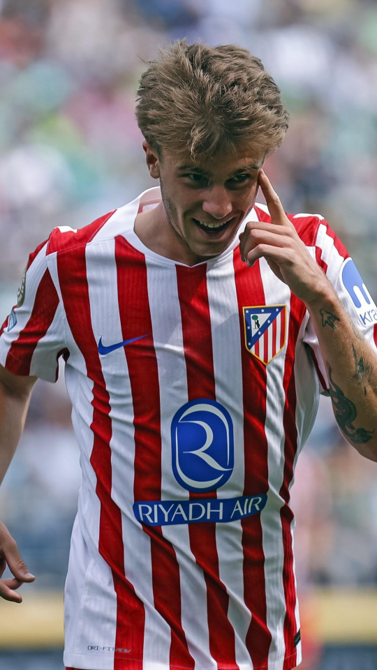 Pablo Barrios celebra el gol del Atlético (@Atleti)