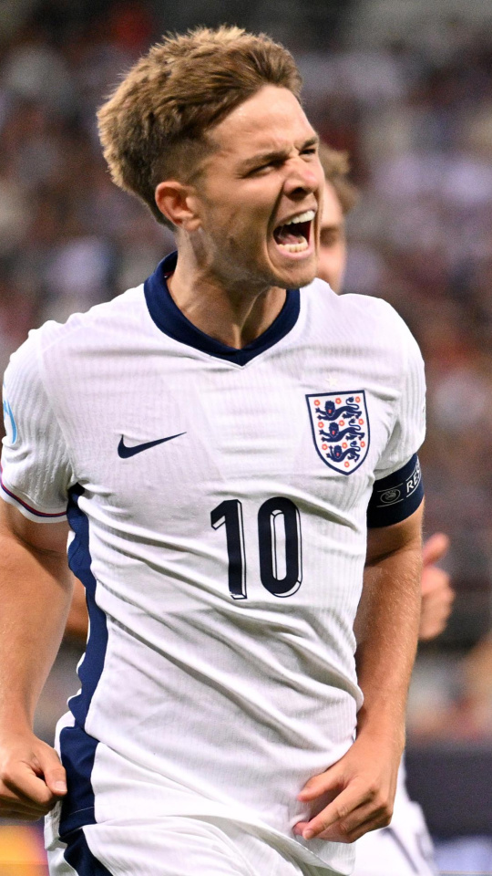 McAtee celebra el 0-1 de Inglaterra contra España