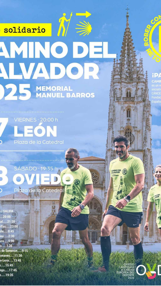 León y Oviedo se unen en el reto solidario ‘Camino del Salvador’ en homenaje a Manuel Barros