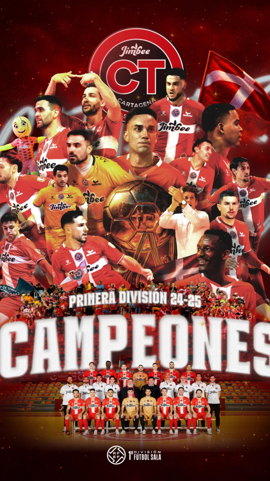 El Jimbee Cartagena, campeón de la liga de fútbol sala