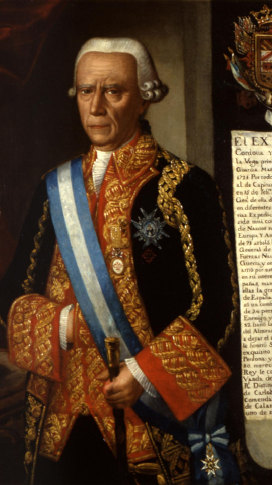 Imagen del almirante de la Real Armada Española y protagonista de la gesta