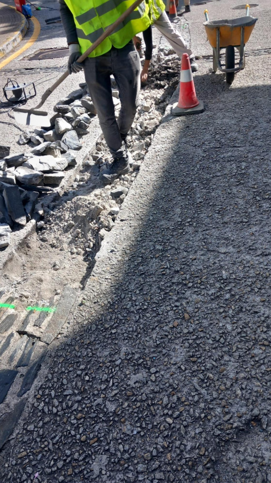 Obras en calles de Santiago
