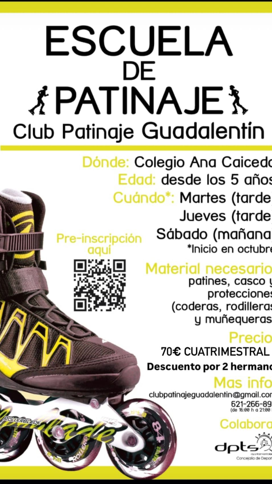 Cartel de la Escuela de Patinaje Guadalentín