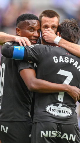 Otero celebra su primer gol en Valladolid