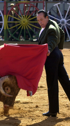 Curro Romero, en el festival de La Algaba tras el que anunció su retirada