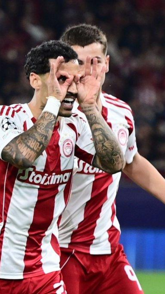 Chiquinho celebra su gol, en el Olympiacos - Real Madrid