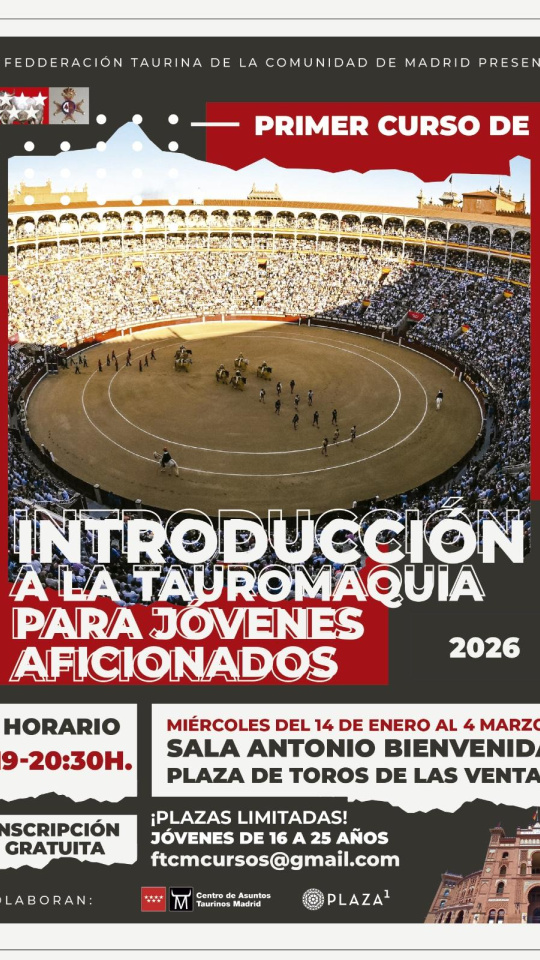 I Curso de Introducción a la Tauromaquia para Jóvenes Aficionados