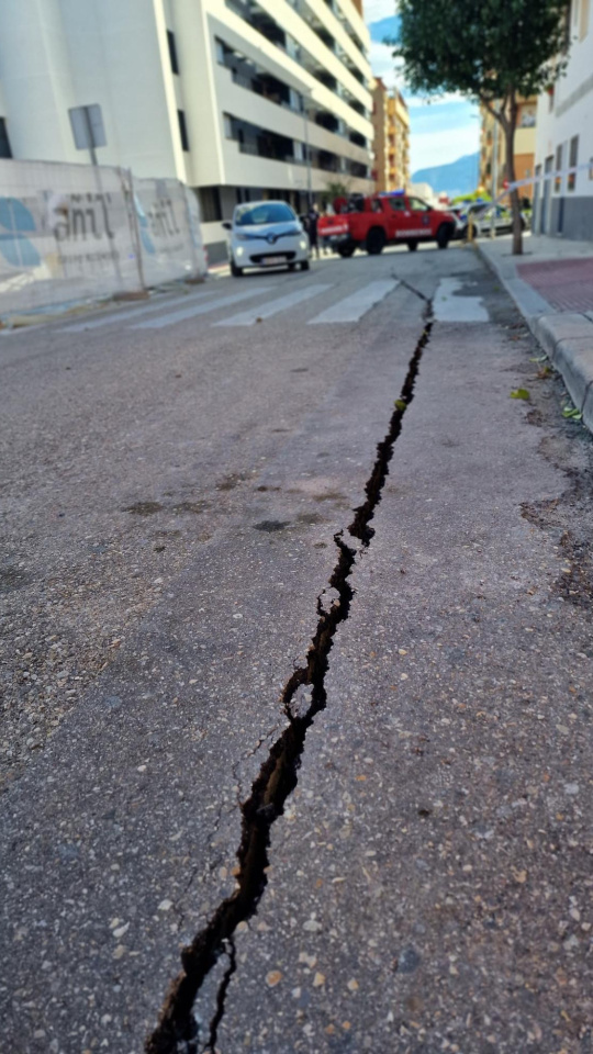 Grietas en la calle Unicef