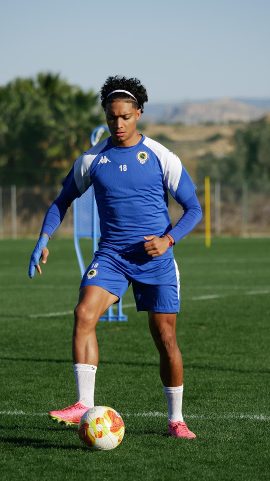 Carlos Rojas, en un entrenamiento en Fontcalent.